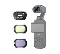 TELESIN Filtres pour DJI Osmo Pocket 4/3 & Xtra Muse, LPR + filtre à diffusion noire 1/4 + objectif large FOV étendu 0,72x