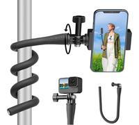 TELESIN Flexible Support pour GoPro Hero 13/12/11/10/9/8, DJI OsmoAction 5 Pro 4 3, Insta360 X5, Forme de Queue de Singe en Perche à Selfie pour Smartphones iPhone Android, Caméra d'action Accessoires