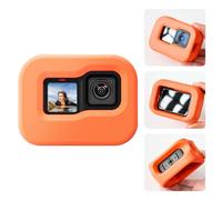 TELESIN Floaty Case pour GoPro Hero 13/12/11/10/9 Noir, Boîtier Floaty Cadre pour Go Pro, Convient pour la plongée avec tuba, le surf, le ski nautique Accessoires de caméra d'action (Orange)