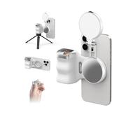 TELESIN Fun Shot Smartphone Handle Grip + C03 Lampe Magnétique pour Selfie (Blanc) Set, Compatible avec iPhone et Android, Kit de Création pour Selfies/Photographie/TikTok/Appels Zoom/Vidéo