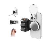 TELESIN Fun Shot Smartphone Handle Grip (Noir) + C03 Lampe Magnétique pour Selfie (Blanc) Set, Compatible avec iPhone et Android, Kit de Création pour Selfies/Photographie/TikTok/Appels Zoom/Vidéo
