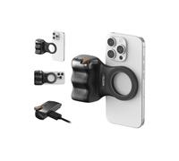 TELESIN Fun Shot Smartphone Handle Grip, Poignée Smartphone avec Détachable Télécommande Bluetooth - Filetage 1/4, Stabilisateur de Poignée pour iPhone Android, Selfies/TikTok (Noir)