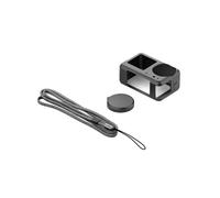 TELESIN Housse de Protection en Silicone pour Osmo Action 5/4/3 avec Cordon Anti-Perte et Capuchon de Protection D'Objectif D'Appareil Photo
