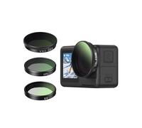 TELESIN Kit de Filtres pour DJI Osmo Action 5 Pro/4/3, Filtre ND Variable VND 2-32, Filtre Polariseur CPL et UV, Kit Filtres Verre Optique HD à Clipser pour Vlog, Voyage et Vidéo Caméra d’Action