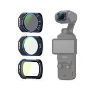 TELESIN Kit de filtres pour DJI Osmo Pocket 4/3 & Xtra Muse - Filtre ND Variable VND 2-32, CPL & Black Mist 1/4, Verre Optique HD Multicouche, Accessoire Filtre Objectif pour Voyage