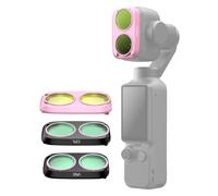 TELESIN Kit Filtres CPL + VND8-32 + Cool Rose pour DJI Osmo Pocket 4P | Verre optique HD multicouche | Fixation magnétique rapide | Réduit les reflets et renforce les couleurs | Pour les voyages