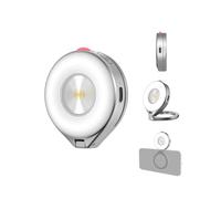 TELESIN Lampe Selfie & Flash Magnétique 2-en-1 pour iPhone, Ring Light MagSafe 5000 Lux, Lumière LED Selfie & Flash Photo, pour Création de Contenu, Vlog, TikTok, Vidéo, iPhone & Android, Argent