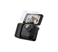 TELESIN Lot de 2 films de protection d'écran pour Insta360 Go Ultra + protection de lentille en TPU (pas de verre), protection d'écran en verre trempé avec dureté 9H, anti-rayures, sans bulles