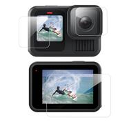 TELESIN° Lot de 2 films protecteurs d'écran pour Go Pro Hero 13 avec protection d'appareil photo, HD transparent résistant aux rayures, protection d'écran pour écran tactile, objectif et écran avant,