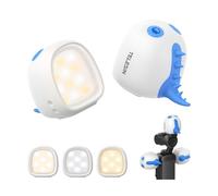 TELESIN Lot de 3 Kits d'éclairage magnétique Mini Monster pour DJI Osmo Pocket 3, autonomie de 12 h et LED à 3 Niveaux de luminosité réglable avec Support pour Le vlog et Les Voyages
