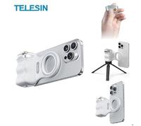 TELESIN Magsafe Poignée pour smartphone avec télécommande Bluetooth détachable, pour iPhone, Android , selfies, vlogs, photographie