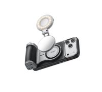 TELESIN Master Grip avec Éclairage LED pour iPhone 18 Pro | Éclairage Vidéo LED 2500K-7500K, Luminosité & Angle Réglables, Recharge Sans Fil 3200mAh, Commandes Reflex pour Vlog