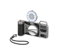 TELESIN Master Grip Kit pour iPhone 17 Pro, Magnétique Poignée avec C03 Lampe pour Selfie+UV Filtre, Creator kit Intégrée de 3200mAh Batterie & Recharge sans Fil, Coque Rafraîchissante en Graphène