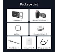 Telesin Master Grip pour iPhone 17 Pro poignée magnétique avec batterie 3200mAh et éclairage LED - Creator Combo