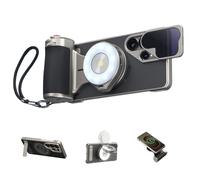 TELESIN Master Grip pour Samsung Galaxy S26 Ultra, Kit Photo | Flash 10x avec Pré-flash & LED, Coque & Grip Magnétique, Filtre ND16, Poignée DSLR, Filtres IA App Reef Color