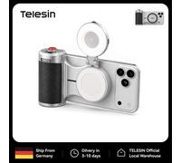 TELESIN Master Magnetic DSLR Style Smart Phone Camera Shoot Hand Grip Holder Shooting Aid Remote Control Handle Universal for iPhone MagSafe HUAWEI SAMSUNG XIAOMI OPPO Handle Holder With Fill Light