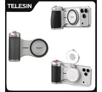 TELESIN Master Poignée de prise de vue magnétique intelligente pour smartphone, support de prise de vue, aide à la prise de vue, télécommande pour iPhone HUAWEI SAMSUNG With Fill Light