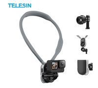 TELESIN Max support cou étendu pour caméra à action magnétique à dégagement rapide avec sangle de poitrine，pour caméra d'action