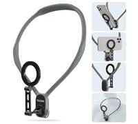 TELESIN° Max Support Magnétique étendu pour Téléphone, Support de Téléphone pour POV/Vlog, Couvre-Cou pour Magnétique Téléphone Portable avec Sangle de Poitrine Anti-Chocs pour iPhone et Android Grey
