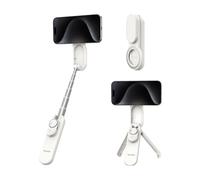TELESIN Mini Magnétique Perche à Selfie & Trépied Smartphone, Support Téléphone avec Télécommande Zoom Bluetooth, pour MagSafe/iPhone/Android, Idéal pour Les Créateurs de Bureau, Voyage Solo, TikTok
