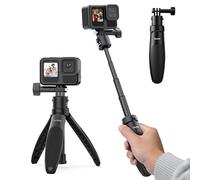 TELESIN° Mini Perche à Selfie rétractable à dégagement Rapide pour GoPro Hero Insta360 DJI Osmo Action Accessoire, trépied Portable Compact pour Selfie Stick pour caméras à Longueur réglable