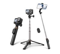 TELESIN Mini Perche à Selfie Trépied, Trépied Smartphone avec 80m Télécommande Bluetooth, Trépied Voyage pour DJI Osmo Action 6/5/4, GoPro Hero 13/12/11, Perche à Selfie Vlog pour iPhone & Android