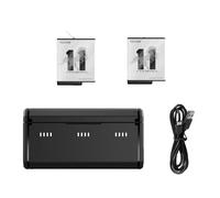 TELESIN Pack de batteries GoPro Enduro, chargeur 3 emplacements, capacité de charge rapide , jeu de 2