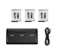 TELESIN Pack de batteries GoPro Enduro, chargeur 3 emplacements, capacité de charge rapide , jeu de 3