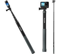 TELESIN Perche à Selfie en Fibre de Carbone, 1,2 m, GoPro Hero, Insta360, Compatible DJI Osmo 360 Action, étanche, légère, Angle de Prise de Vue réglable