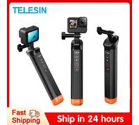 TELESIN-Perche à selfie étanche avec dragonne, barre de flottabilité, télécommande sans fil, compatible avec GoPro Fore9, 10, 11, 12