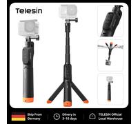 TELESIN Perche à selfie flottante Bluetooth étanche avec trépied pour DJI Osmo Action 6 5 Pro 4, bâton de plongée 15M, poignée trépied 3-en-1 Diving selfie stick