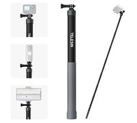 TELESIN Perche Selfie Longue Invisible (300cm/3m/118), Monopode d'Extension Léger en Fibre de Carbone pour GoPro Hero 13 12 11 10 9 8 Max Mini, Insta360 X3 GO3, DJI Osmo Action 5 Pro 4 3 Accessoires