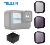 TELESIN pour GoPro12 ND8 16 32 CPL ensemble de filtres d'objectif cadre en alliage d'aluminium pour GoPro Hero 9 10 11 12 noir ND CPL accessoires d'objectif
