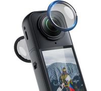 TELESIN Protecteur d'objectif pour Insta360 X5, ensemble de protection double objectif pour appareil photo Insta 360 X5, accessoires d'appareil photo, haute définition anti-rayures en verre trempé