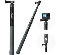 TELESIN Selfie Stick Longue Perche Invisible pour GoPro Insta360 (120 cm/47,2 Pouces), Monopode d'Extension en Fibre de Carbone Léger pour Go Pro Hero 13 12 11 10 Insta360 DJI Osmo 360 Action 6 5 Pro