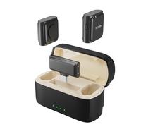 Telesin set de microphones lavalier sans fil avec 2 émetteurs et USB-C pour smartphones