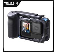 TELESIN StreetGrip poignée aide Kit de télécommande lapin Cage ensemble pour Gopro 13 12 11 10 9 accessoires double adaptateur de chaussure froide