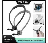 TELESIN - support de cou en Silicone pour Gopro Hero 13 12 11 10 9 8 DJI OSMO Action 5 4 3 Insta360 X5/X4/X3, accessoires Go Pro