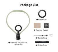 TELESIN-Support de cou magnétique en silicone,dégagement rapide,support pour iPhone 15,14,13,12,11,10,Samsung,Huawei,Xiaomi,accessoires de téléphone,Max - Type Green