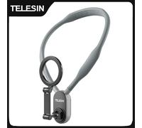 TELESIN support de cou magnétique pour téléphones cou téléphone portable POV support de cou de téléphone sangle de support de poitrine pour téléphones iPhone Android Gris