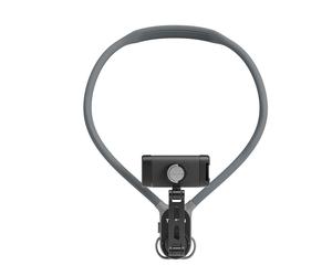 Telesin support de cou pour smartphone avec pince métallique - gris