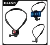 TELESIN support de cou support de poitrine pour GoPro 13 12 Hero 11 10 9 8 7 Insta360 DJI Osmo Action accessoires de caméra d'action en Silicone