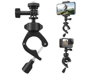TELESIN Support de Guidon Rotatif à 360° avec Support de Téléphone pour GoPro Hero 13 12 11 10 9 8 7 6 Max Mini, Insta360 X3 GO3, DJI, Smartphones, Support de Rétroviseur de Vélo Moto Tube Accessoires