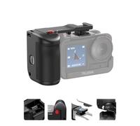 TELESIN Support de poignée en alliage d'aluminium pour caméra DJI Osmo Action 5 Pro/Action 4/Action 3, bouton d'obturation breveté, ergonomique, niveau professionnel