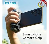 TELESIN-Support de poignée pour appareil photo de téléphone, compatible Bluetooth, adaptateur de télécommande, appareil à selfie noir