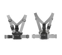 TELESIN° Support de sangle de poitrine, harnais d'angle vidéo avant et arrière pour GoPro Max Hero 12 11 10 9 8 7 6 5 Black Session, Insta360 One R One X2, DJI Osmo Action 2 Accessoires de caméra