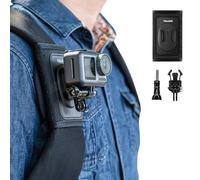 TELESIN Support de Sangle d'épaule pour Sac à Dos, Support pour GoPro Hero 13/12/11/10/9, DJI Osmo 360 Action 5/4, Insta360 avec épaulière Ajustable et Crochet en J, Accessoires pour Caméras d'action