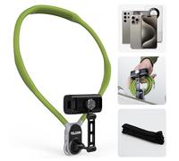 TELESIN° Support de Téléphone pour Le Cou, Support Cou POV/Vlog pour Téléphone avec Clip Téléphone, Support de Téléphone Mains Libres pour Le Cou pour iPhone Samsung et Tous Les Téléphones (Vert)