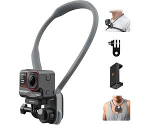 TELESIN° Support Magnétique à Dégagement Rapide avec Sangle Pectorale, Support pour DJI Osmo GoPro Hero Insta360 Accessoires de Caméra d'action avec Support pour téléphone Portable et Adaptateur 1/4