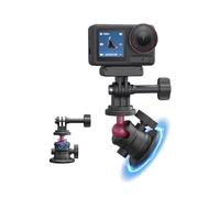 TELESIN Support magnétique en métal pour caméra d'action, fixation rapide à 360° pour DJI Action 5 Pro 4 Pocket 3 GoPro Max Hero 13 12 11 10 9 8 7 Insta360 X5 X4 X3 Accessoire de montage
